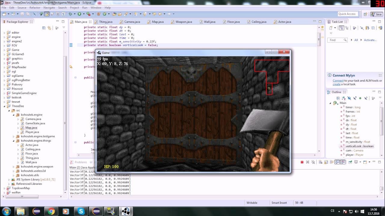 Java + LWJGL 3D FPS Game (Personal Project) [#1] - YouTube