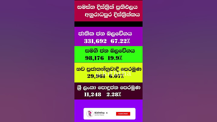 අනුරාධපුර දිස්ත්‍රික් සමස්ත ජය මාලිමාවට - මන්ත්‍රී ධුර 07 යි #short #election_result #npp #anura
