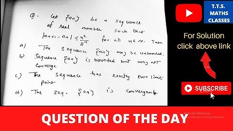 questions of the day / Real analysis / CSIR NET / Gate / Tifr / Nbhm / IIT JAM