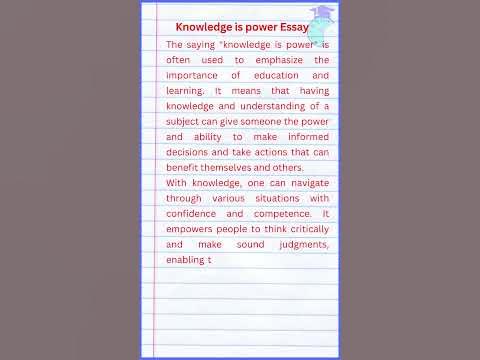 knowledge is power essay in tamil