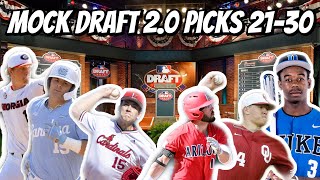 The 2020 mlb draft is right around corner, so that means its mock
season! here are my picks 21-30. enjoy!