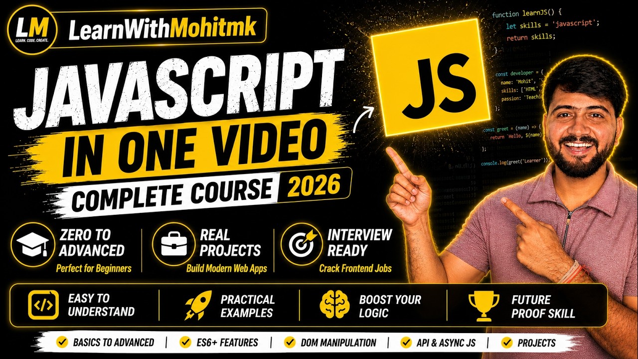 No Need for Any Other JavaScript Video 😳 | Complete JavaScript Course ...