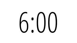 Timer 6 Minutes White Background | With Alarm | TimerTube
