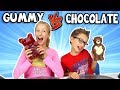 GUMMY vs CHOCOLATE Food Challenge!!!