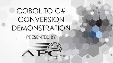 APC Cobol Conversion Demonstration