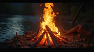 Serene Campfire with Glowing Embers – Sleep Aid