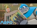 ARPO the Robot Tries to Help Baby Daniel Fall Asleep While Noisy Neighbors Keep Him Awake | ARPO