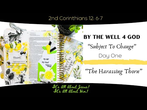 @ByTheWell4God| “Subject to Change”| Day One| The Harassing Thorn