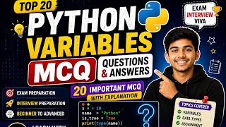 Top 20 Python Variables MCQs with Answers | Python Interview & Exam Questions | Learn With SRP 