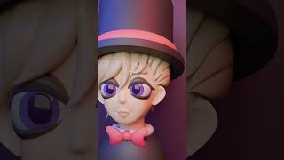 3D Lyney in Blender #3d #modelling #blender #genshinimpact #lyney