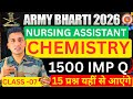 Army Nursing Bharti 2026 | nursing assistant CHEMISTRY question | Nursing Assistant Previous YEAR Q