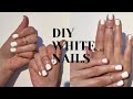 How to paint white nails at home||STREAK-FREE WHITE MANICURE|||step by step paint like a pro