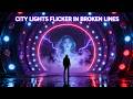 City Lights Flicker in Broken Lines – Dark Industrial Synthwave | Dystopian Night Experience