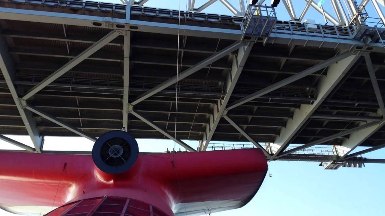 Carnival Pride passes under Key Bridge Baltimore YouTube