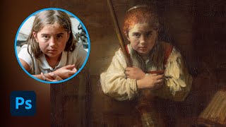 How to put your FACE in a painting in Photoshop!