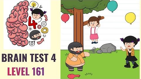 🧠 Brain Test 4 Level 161 | Tiki is falling down help! | Walkthrough