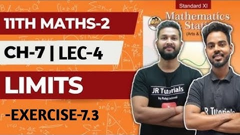 11th Maths 2 | Chapter 7 | Limits | Exercise 7.3 | Lecture 4 | Maharashtra Board |