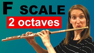 How to play F scale 2 octaves on flute F Major 2nd Octave Flute Fingerings