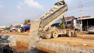 Incredible Power Truck Skills Dumping Big Stone Road Construction Technology  Excavator Moving Stone by Machines TV 8,603 views 13 days ago 1 hour