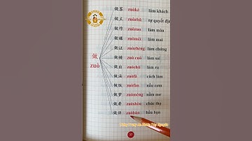 Cùng mình Mở Rộng Từ Vựng Tiếng Trung với từ 做 nha các bạn ❤️ #tiengtrungannhientaynguyen