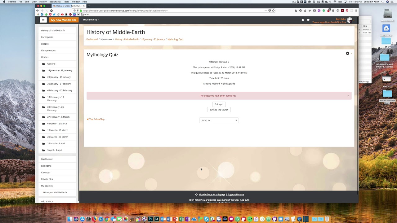 Moodle: Set Up A Quiz Activity - YouTube