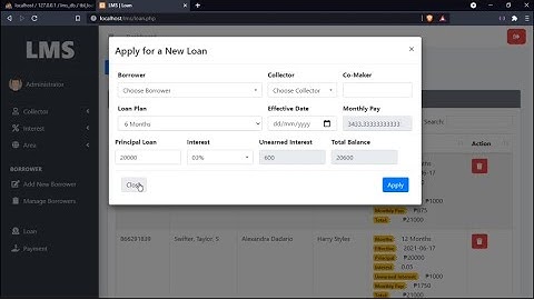Loan (Lending)  Management System | Web App PHP with mysql