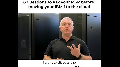 Questions to ask before moving your IBM i to the cloud