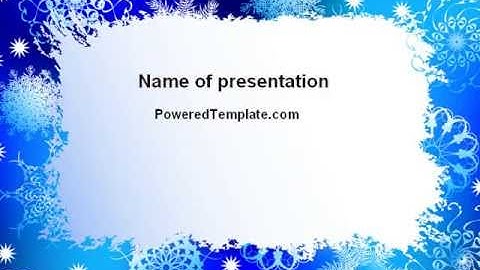 Snowflake Frame PowerPoint Template by PoweredTemplate.com