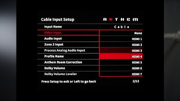 05 Input Setup Menu