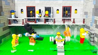 Massive FLOOD in LEGO Prison 🌊 - Dam Breach Experiment - LEGO Dam Destruction by PLANE CHRASH!