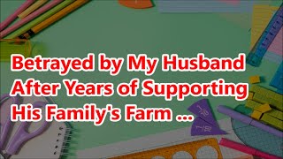 Betrayed by My Husband After Years of Supporting His Family's Farm ...