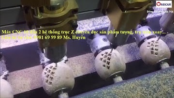 Vận hành máy đục tượng gỗ, máy cnc 4 trục