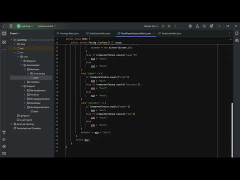 Java Time Laps #2 Rock Paper Scissors