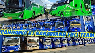 FULL TEAM GARASI BUS PANDAWA 87 KARAWANG PERSIAPAN ARUS MUDIK DAN BALIK 2024