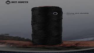 SGT KNOTS Tarred Twine - 100% Nylon Bank Line for Bushcraft, Netting, Gear Bundles, Home Improvemen