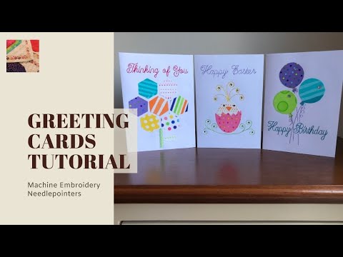 How to Make Machine Embroidered Greeting Cards - The Birch Cottage