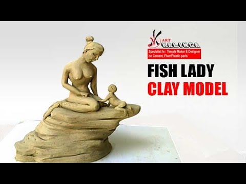 The Amazing Matshya Kanya and her cute baby boy loving mother Clay Molding time-lapse tutorial  @akartkalingaacademy3545