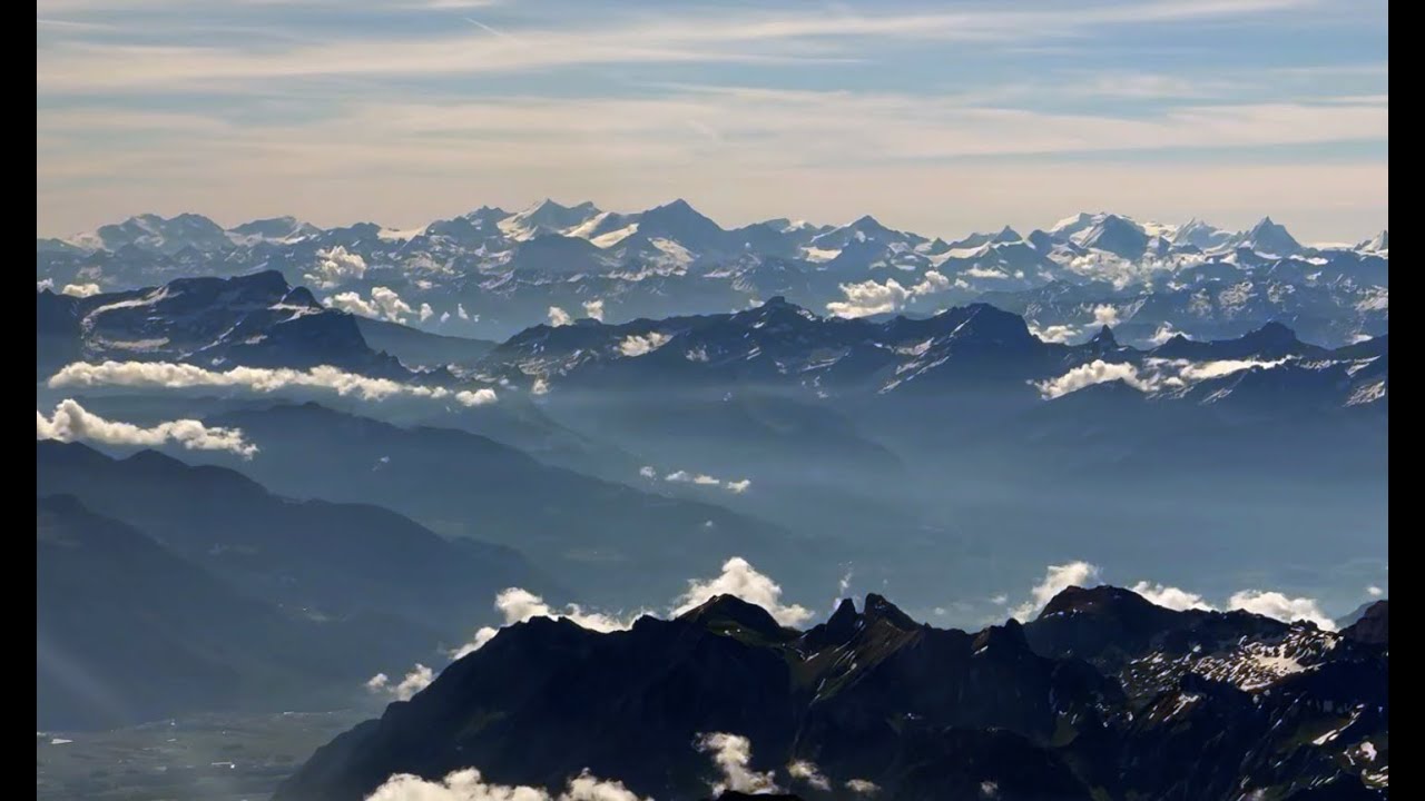 Aerial Views of the Swiss Alps  - HD 1080p