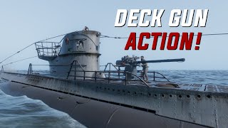 Deck Gun Action U-Boat Simulation Gameplay