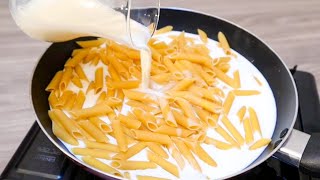 💯This PASTA with MILK will drive you crazy! MILK PASTA with white sauce pasta Recipe