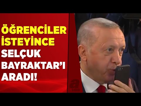 Orucunu öğrencilerle açan Başkan Erdoğan, gençlerin isteğini kırmayıp Selçuk Bayraktar'ı aradı