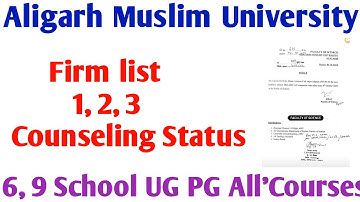 AMU today firm list results out AMU counseling status