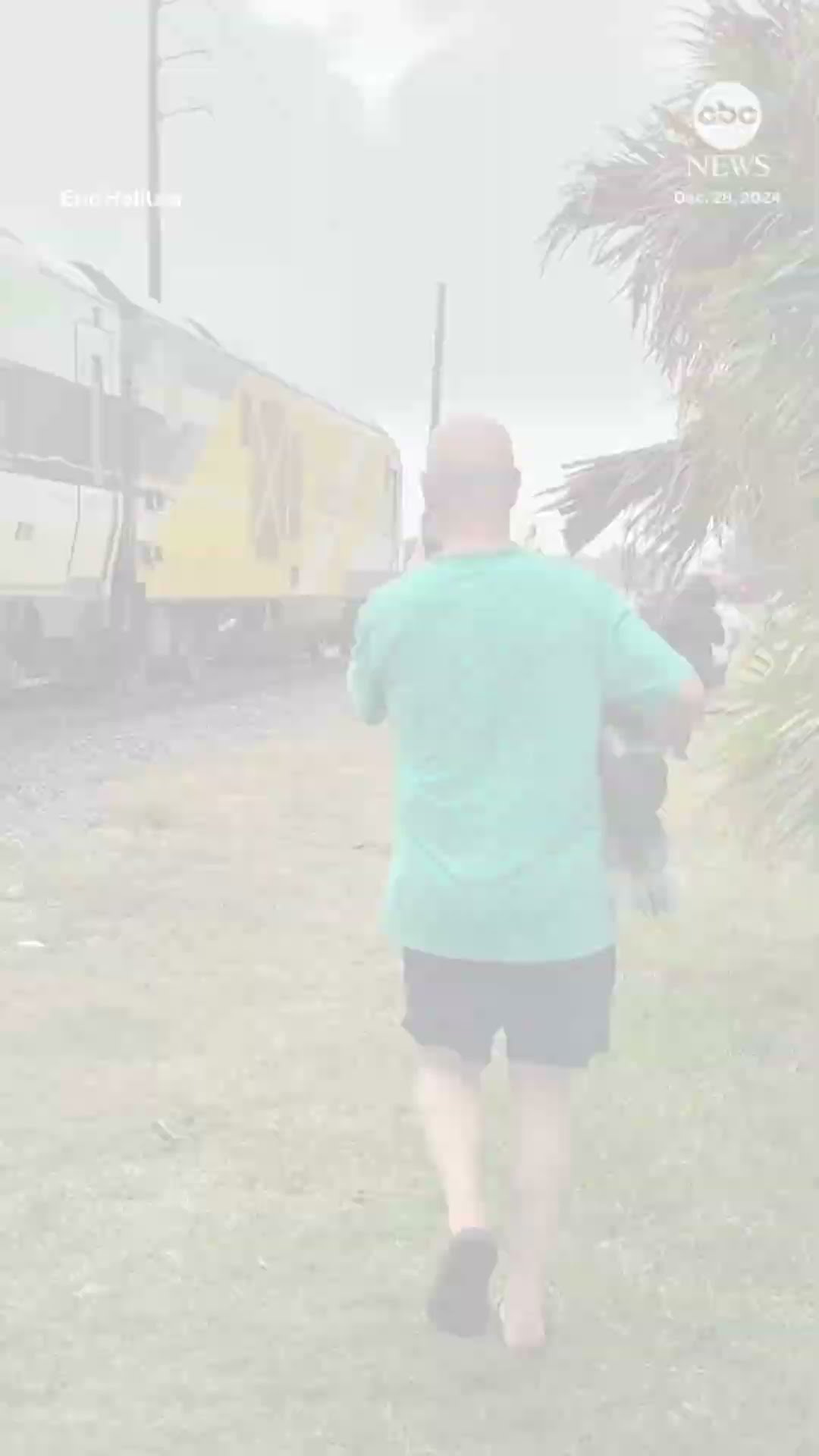 Train collides with fire truck in Florida