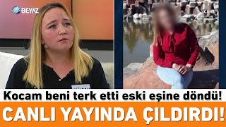 3 çocukla terk edildi canlı yayında eşine isyan etti!