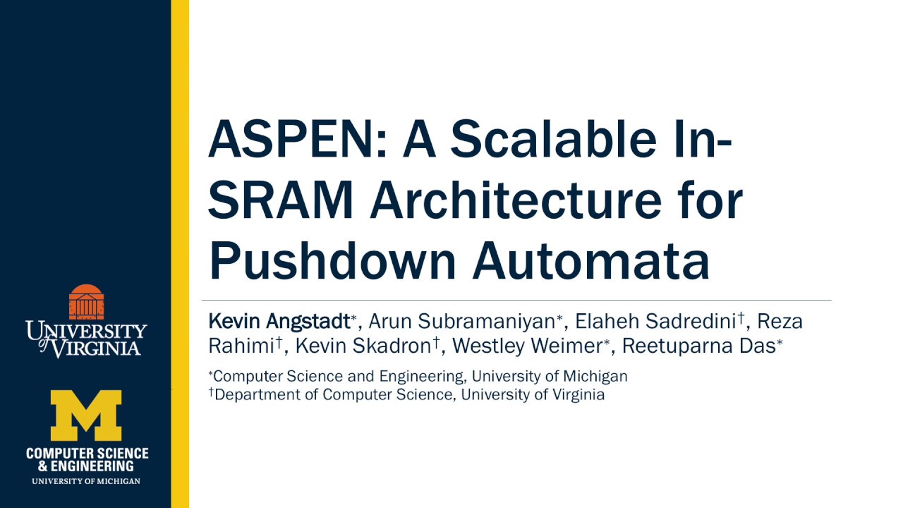 ASPEN: A Scalable In-SRAM Architecture for Pushdown Automata