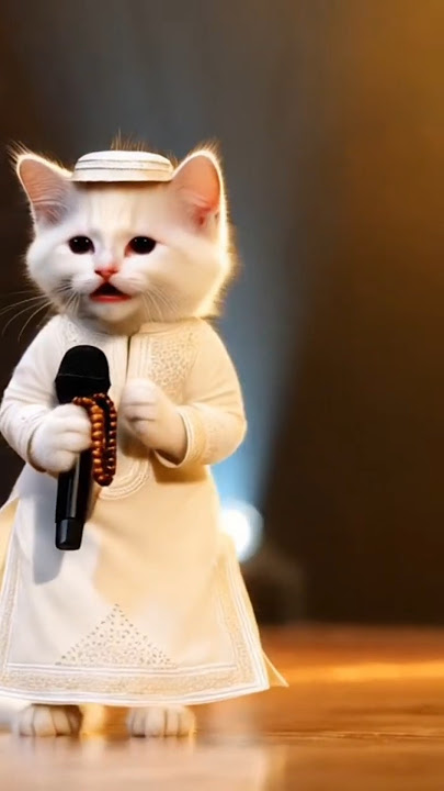 Asmaul Husna - Cats Singing Sholawat 😻 | Cute Cat Recites Names of Allah | Little Muslim .9.9M views
