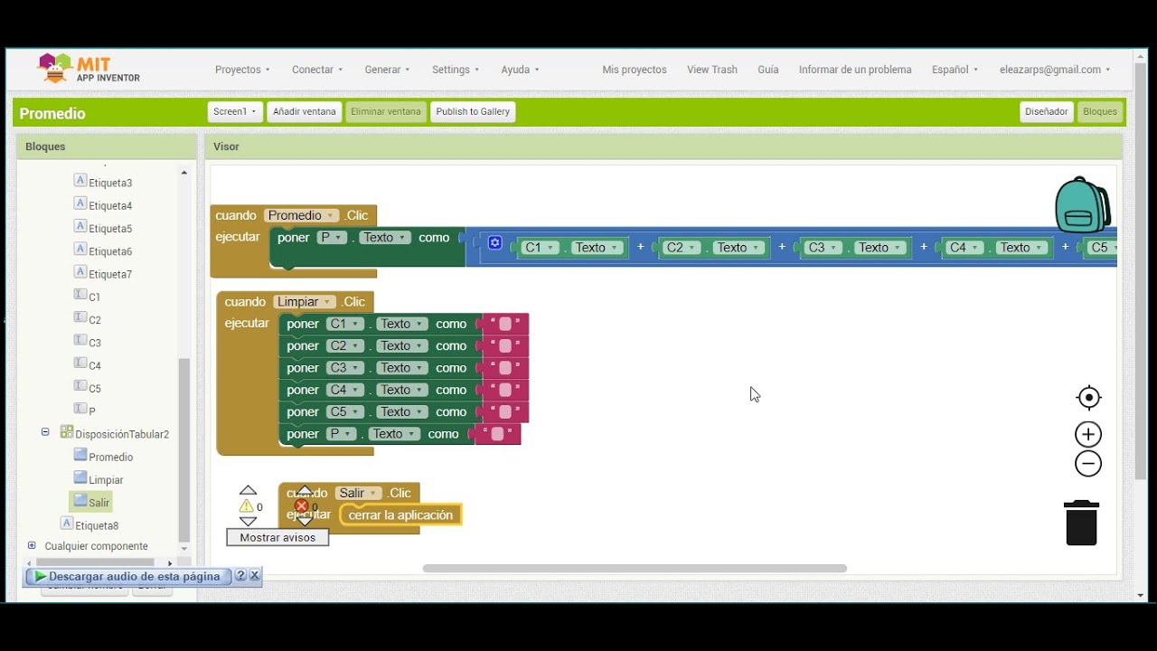 App promedio en MIT App Inventor, video 5 - YouTube