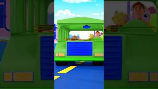 Wheels On The Bus #shorts #vehiclesong #nurseryrhymes #kidstvcars