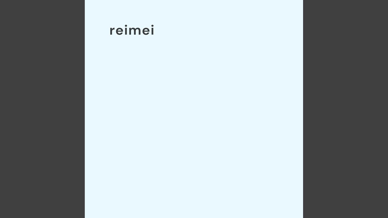Watch reimei on YouTube Watch reimei on YouTube
