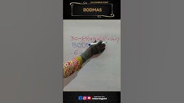 BODMAS Rule 30÷(-5)+4×(-2) +14=?  | AS Learning Point #shorts #aslearningpoint